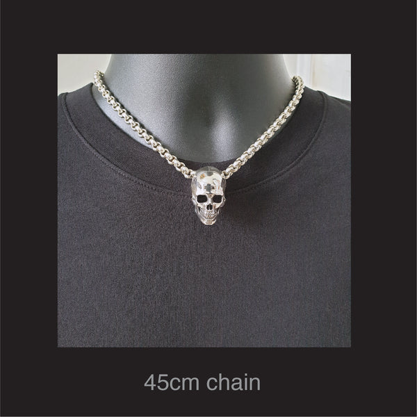 Large Full Anatomical Skull Pendant