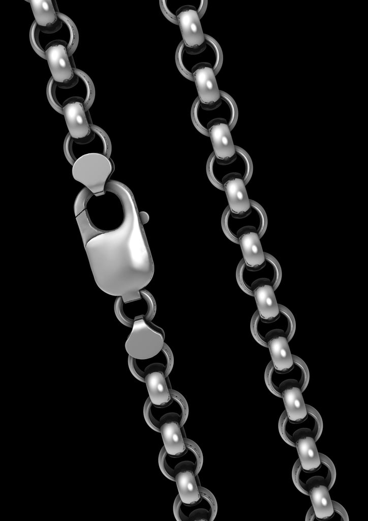 Sterling silver Belcher chain.