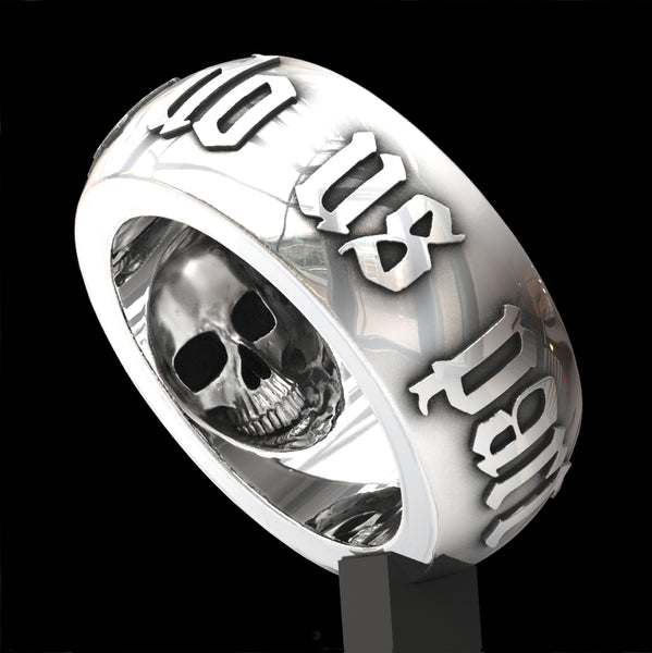Till Death Do Us Part 10mm wide skull ring