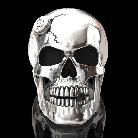 Bullet to the head skull ring