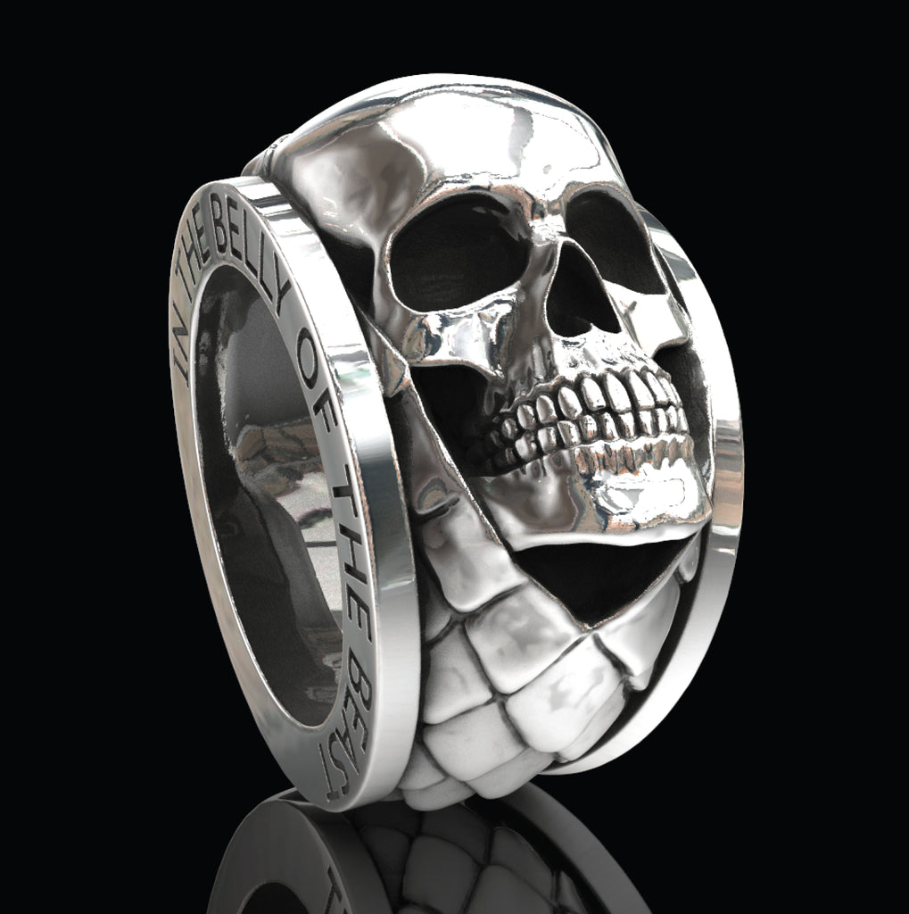 In the belly of the beast skull ring