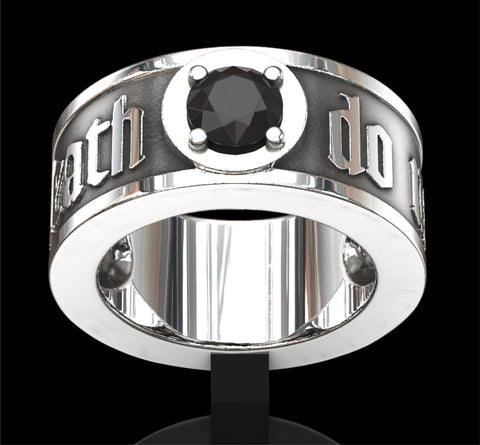 Spinel set (Till death do us part) skull ring