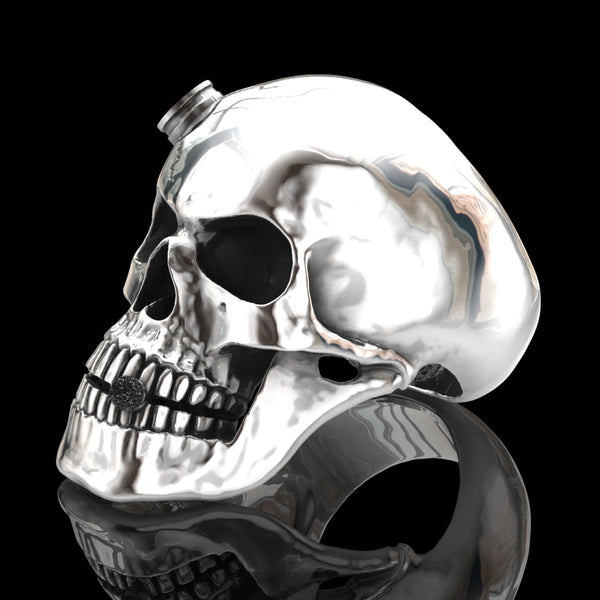 Bullet to the head skull ring