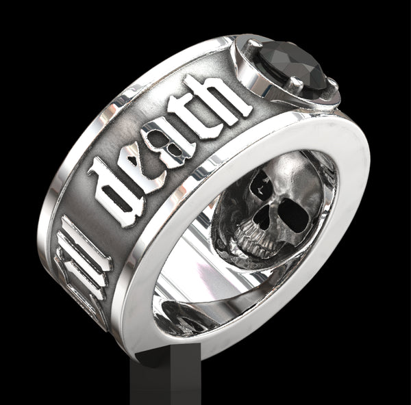 Spinel set (Till death do us part) skull ring